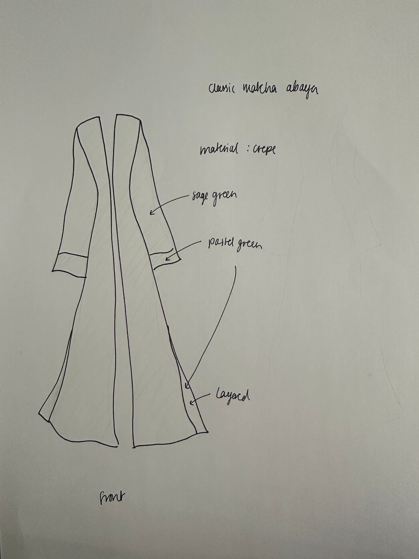 Classic Matcha abaya