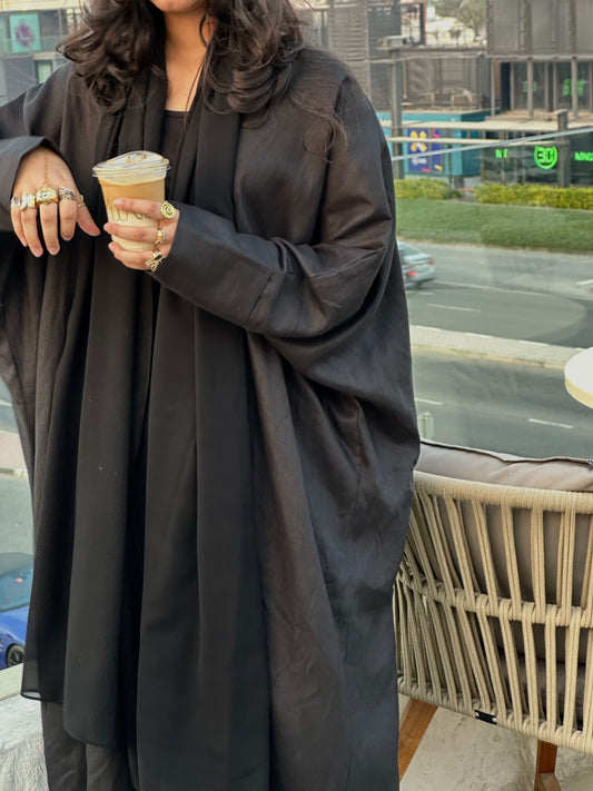 Truffle Black Abaya