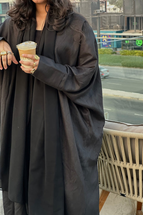 Truffle Black Abaya