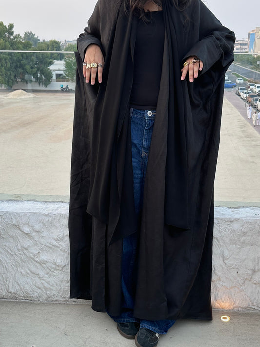Truffle Black Abaya