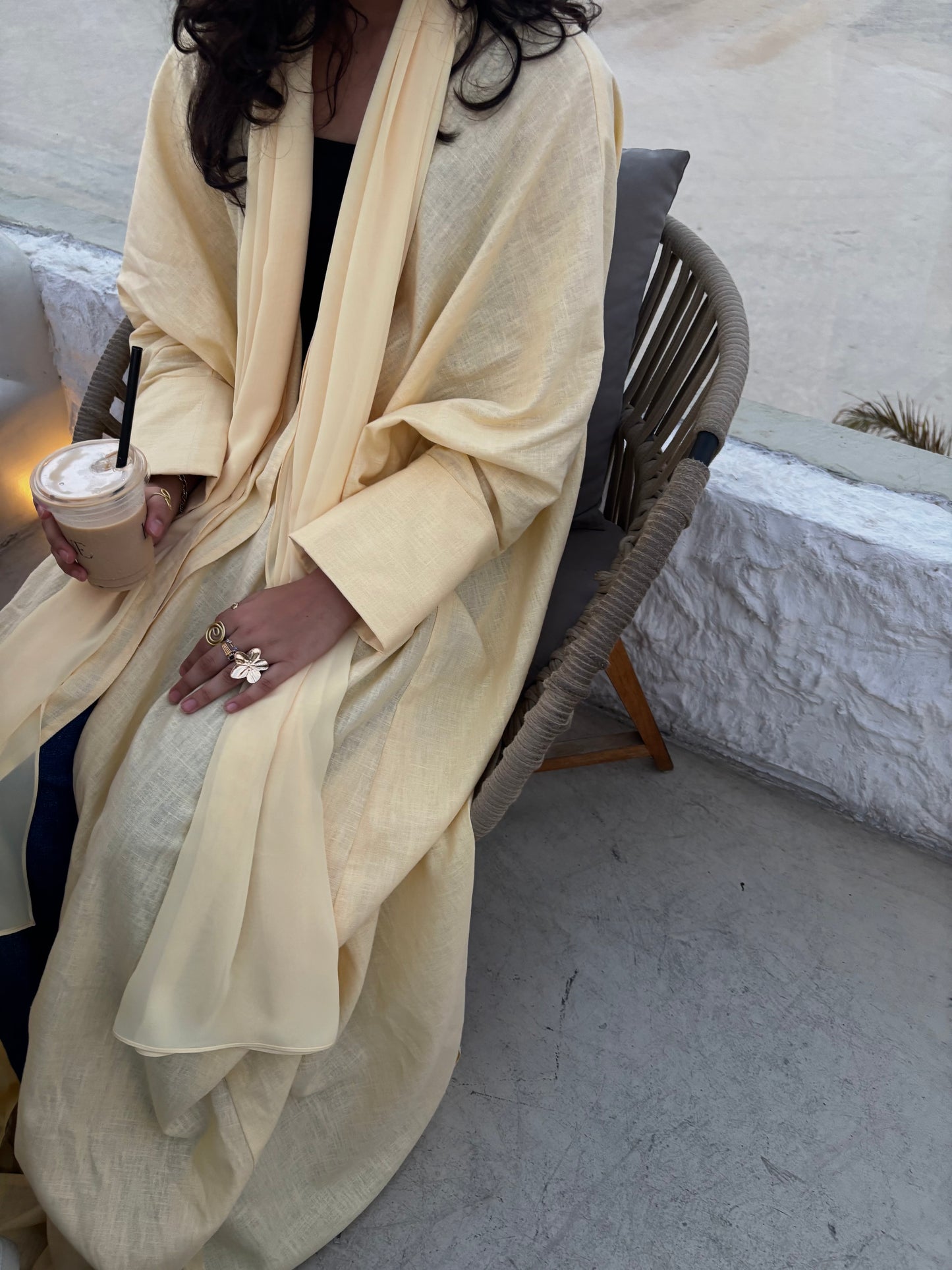 Buttermilk Yellow Abaya