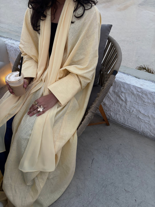Buttermilk Yellow Abaya