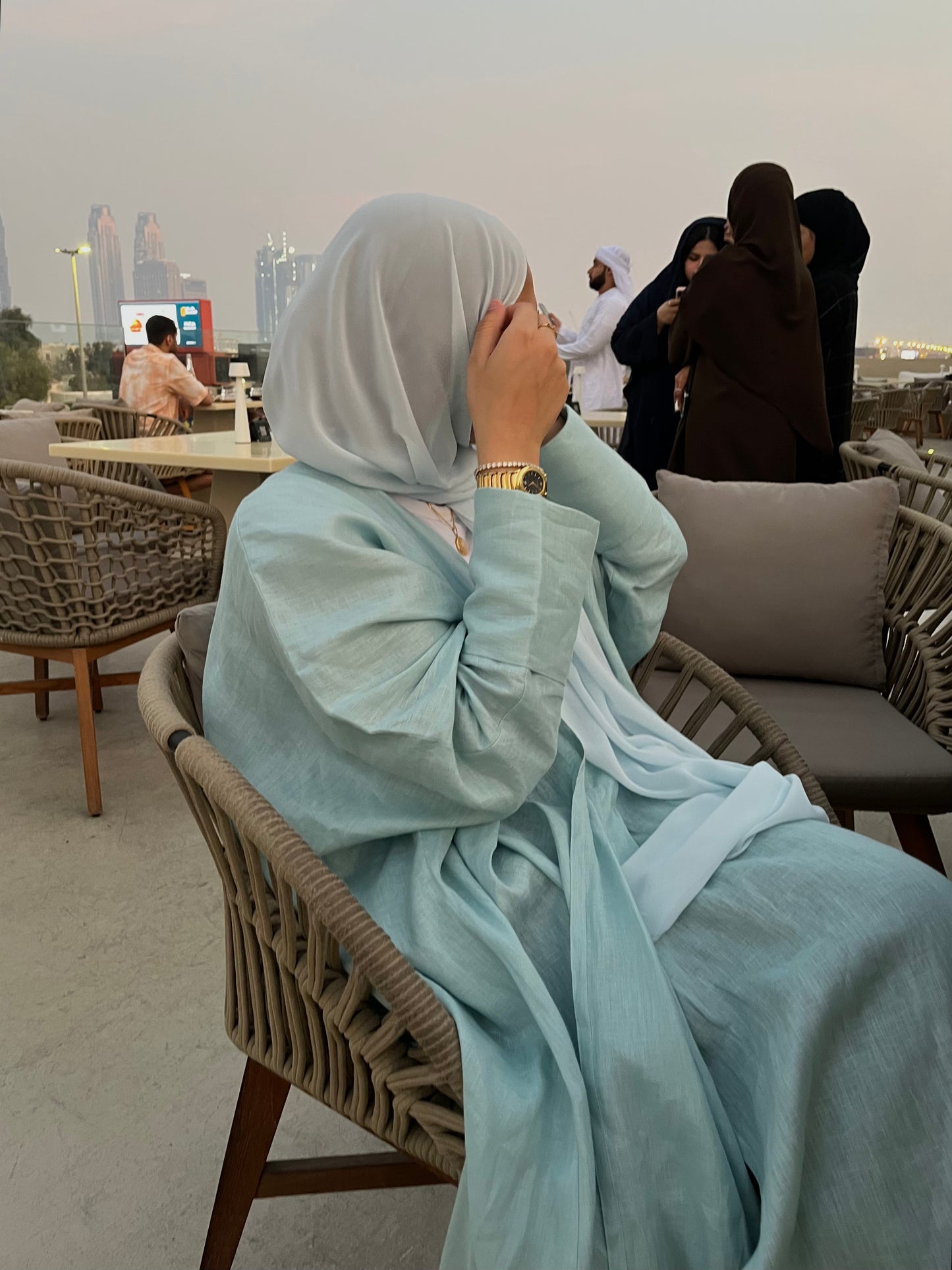 Baby Blueberry Abaya