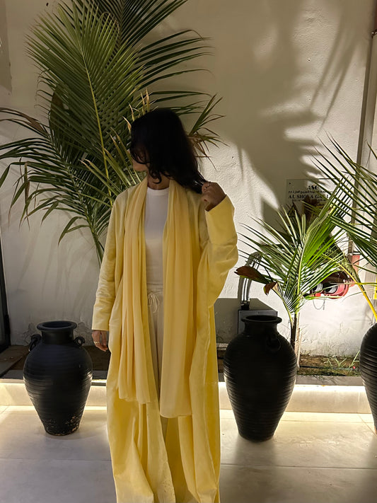 Buttermilk Yellow Abaya