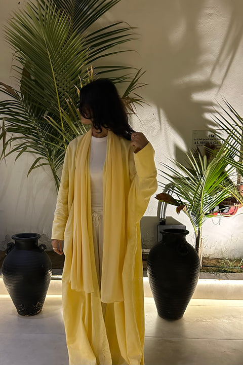 Buttermilk Yellow Abaya
