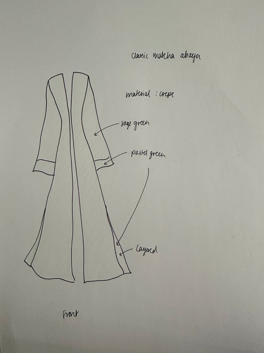 Classic Matcha abaya