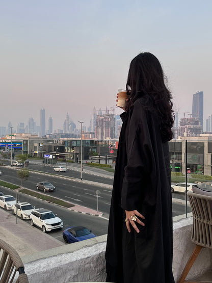 Truffle Black Abaya
